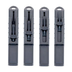 Four front views of the Vocal Trainer showing different sliding piece positions.