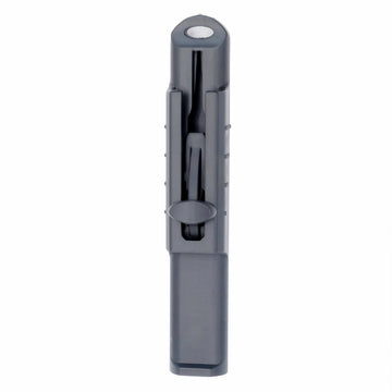 Slightly angled front view of the Vocal Trainer with the sliding piece in the open position.